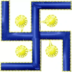 2x2 Hindu Sign Swastika Embroidery Design