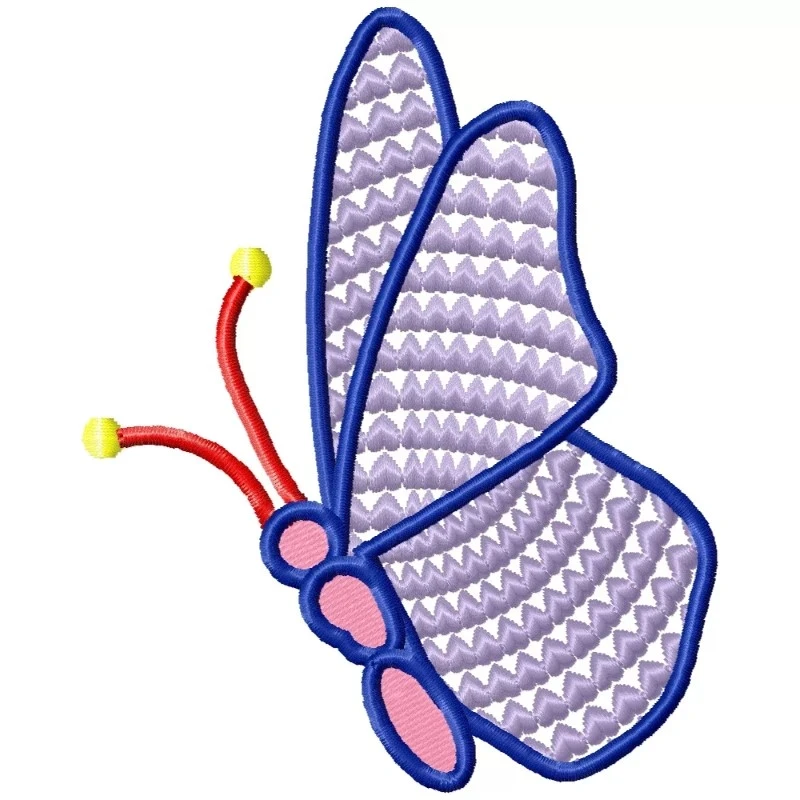 4X4 Batterfly Filled With Hearts Embroidery Design