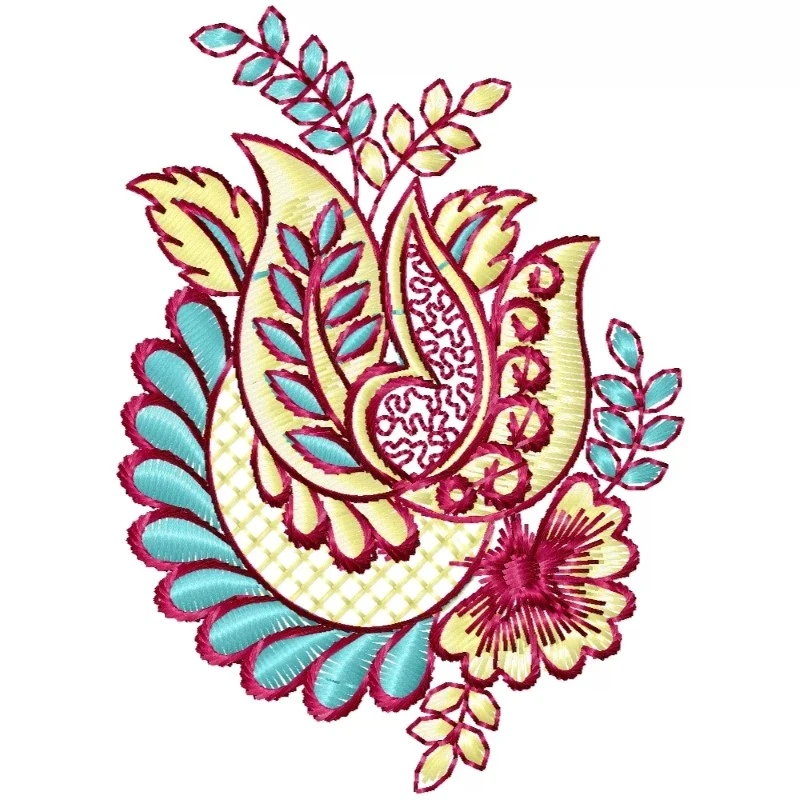 4x4 Decor Floral Embroidery Design