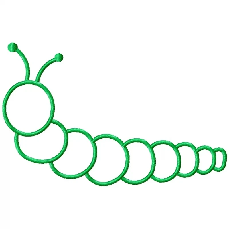 5x7 Caterpiller Outline Embroidery Design