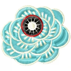 Abstract Flower Machine Embroidery Design