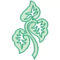Abstract Leaf Embroidery Design