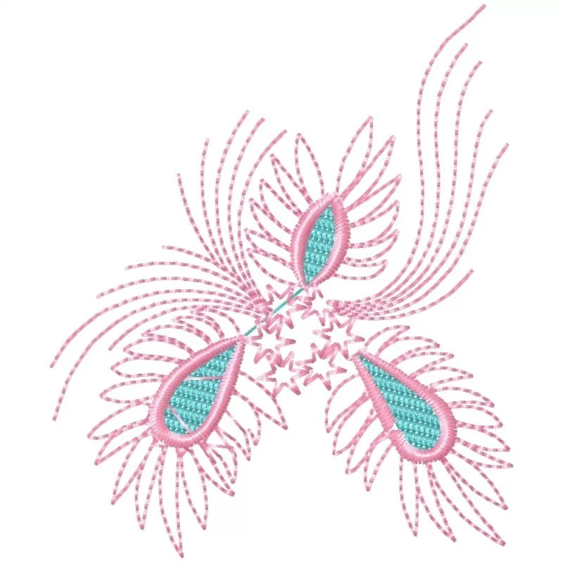 Abstract Stars Outline Lineart Embroidery Design