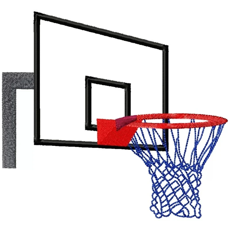 BackBoard of Basketball Embroidery Design