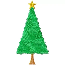 Beautiful Christmas Tree Embroidery Design