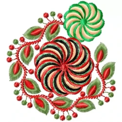 Beautiful Floral Circle Embroidery Design