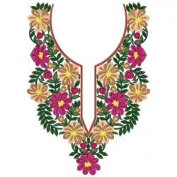 Beautiful Indian And Colorful Embroidery Neckline Design