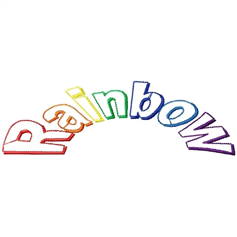 Beautiful Rainbow Embroidery Design