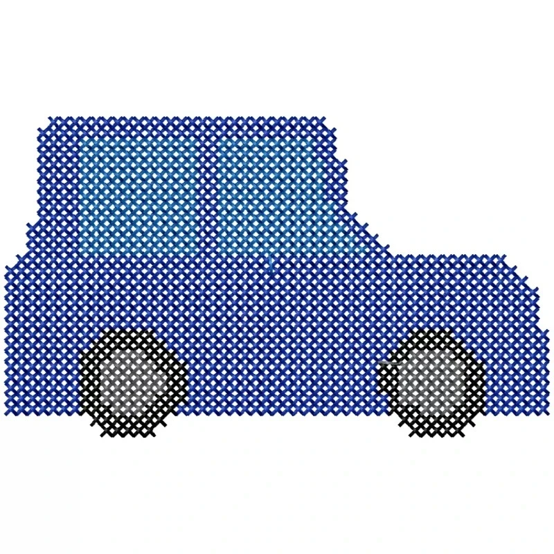 Car Cross Stitches Embroidery Design