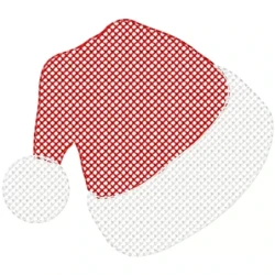 Christmas Cap Cross Stitches Machine Embroidery