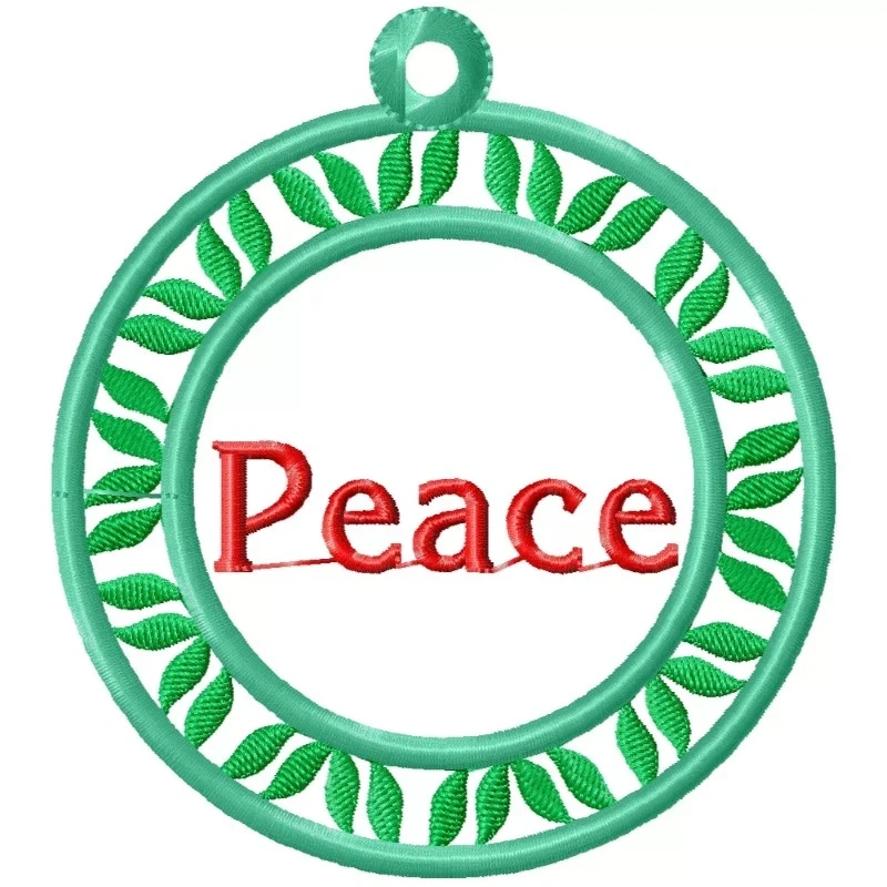 Christmas Peace Quote Machine Embroidery