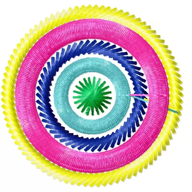 Circle In Circle Embroidery Design