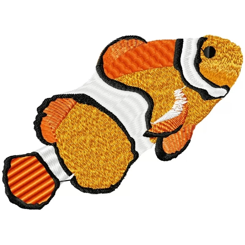 Clownfish Embroidery Design