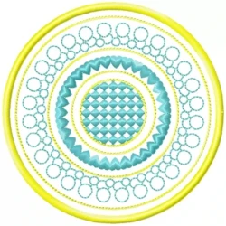 Coaster Circle Filled With Mitif Embroidery4x4
