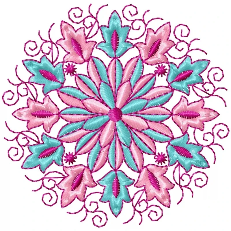 Colorful and Beautiful Machine Embroidery Design