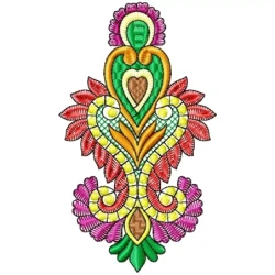 Colorful Indian Butta Embroidery Design For Machine