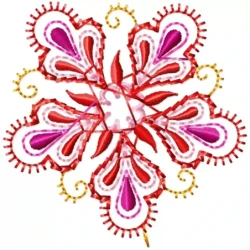 Colorful Outline Embroidery Design