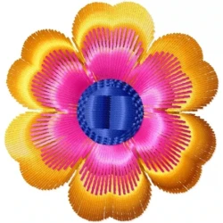 Colorful Small Flower Pattern 2x2 Design