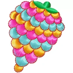 Colourful Grapes Machine Embroidery Design