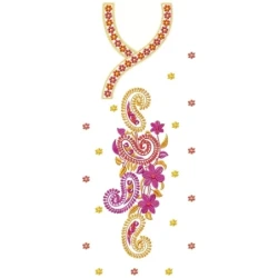 Complete Embroidery Dress Design With Neckline