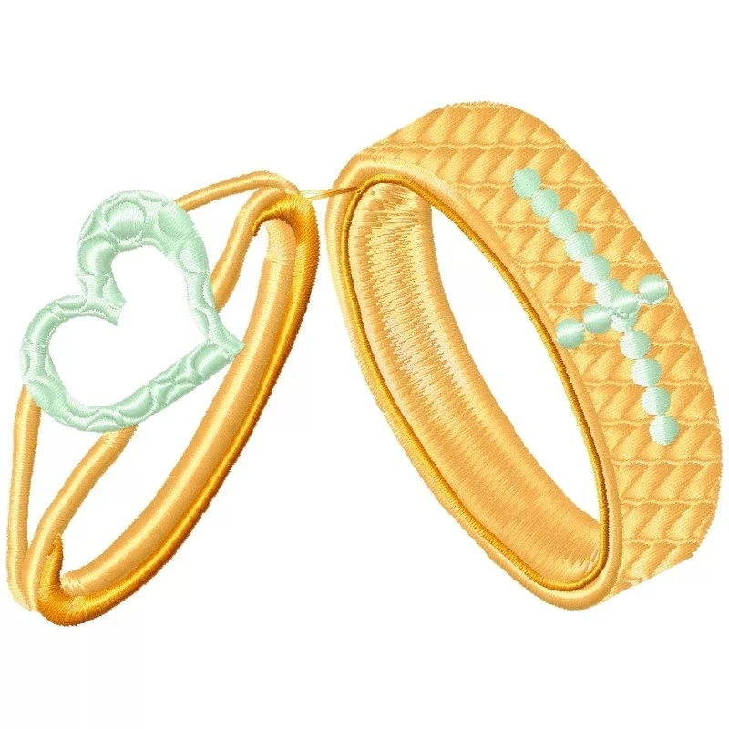 Couple Ring Embroidery Design