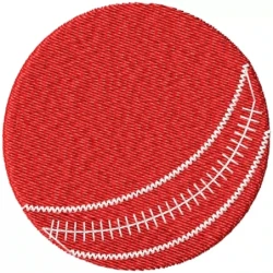 Cricket Red Ball Embroidery Design