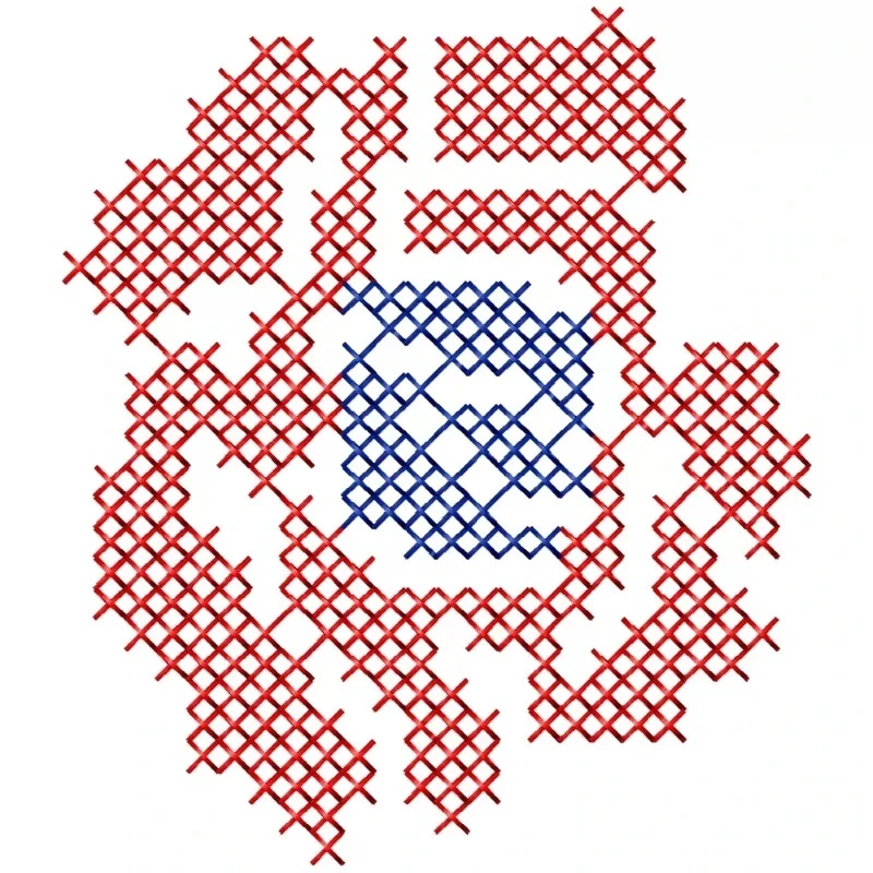 Cross Stitches Rose Embroidery Design Freebie