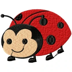 Cute Baby Ladybug Machine Embroidery_EMbroideryshristi