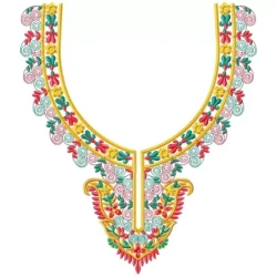 Cute Indian Neckline Embroidery Design