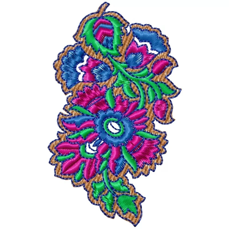 Floral Patch Free Embroidery Design