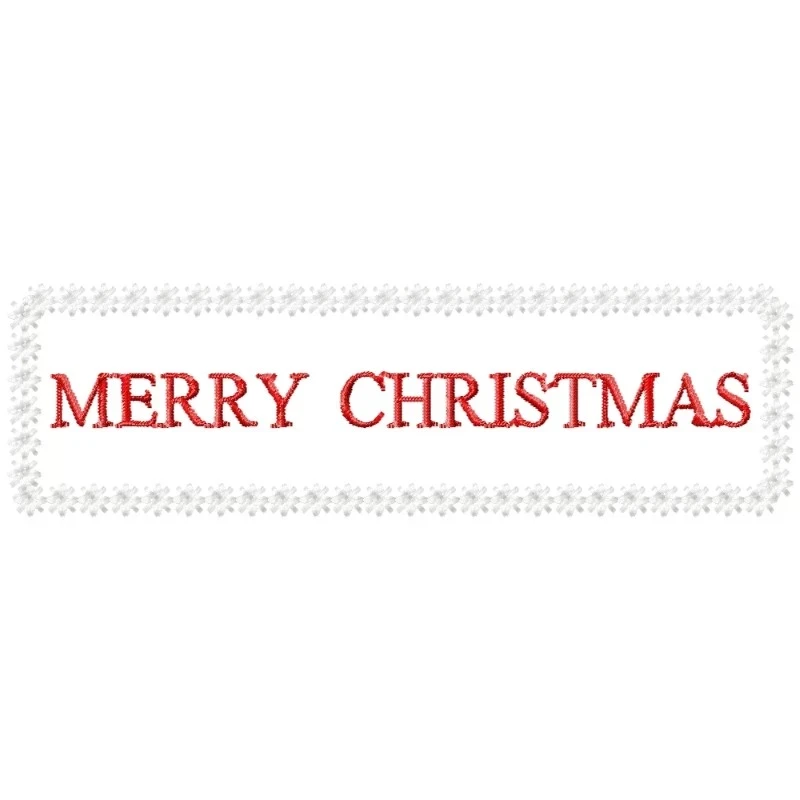 Free Merry Christmas Embroidery Design