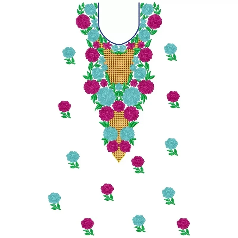 Full Complete Embroidery Dress Design From India