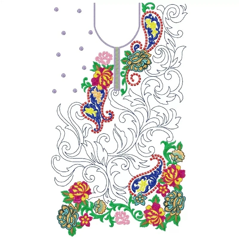 Full Embroidery Dress Design_EmbroideryShristi_5
