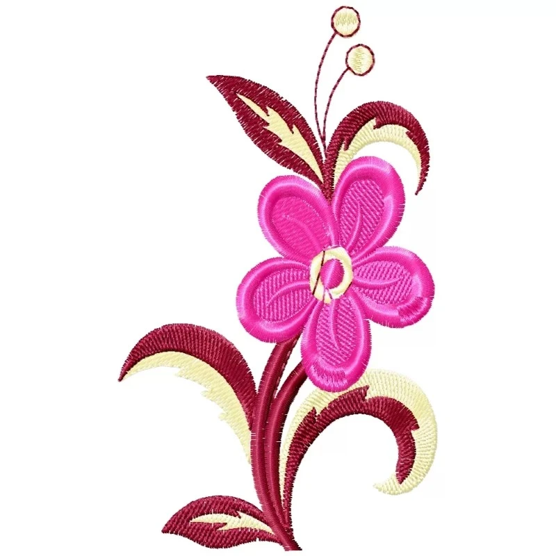 Funky Decor Flower Embroidery Design
