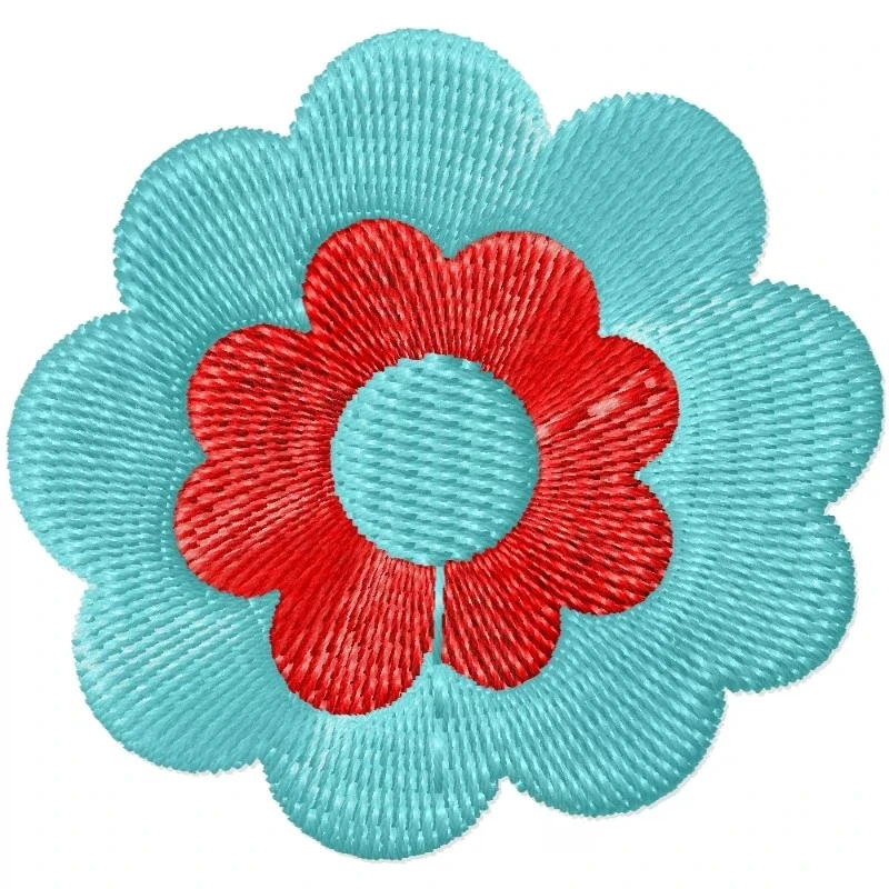 Funky Flower Embroidery Design