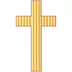 God Christian Cross Machine Embroidery