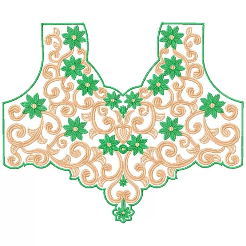 Indian Beautiful Neckline Embroidery Design