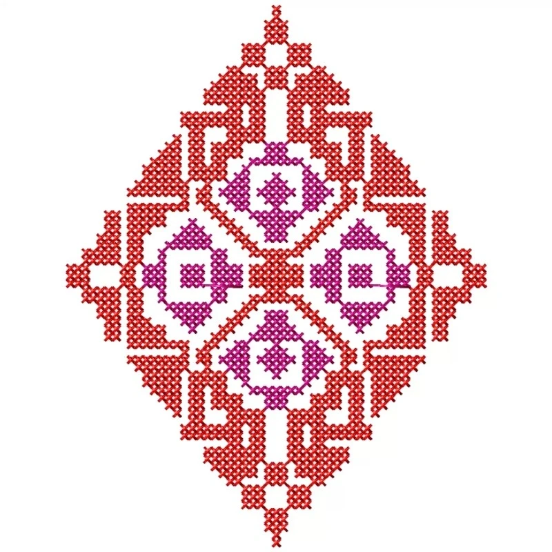 Indian Cross Stitches Embroidery Design
