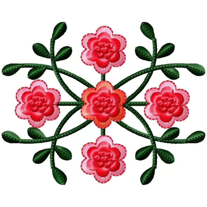 Indian Floral EmbroideryShristi Embroidery Design