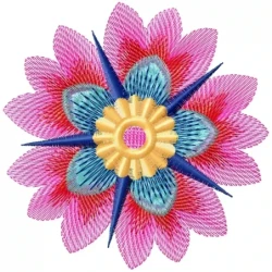 Indian Flower Machine Embroidery Design