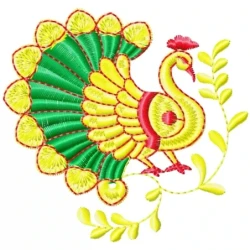 Indian Marrigae Peacock Embroidery Design