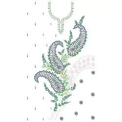 Large Hoop Full Embroidery Dress Design