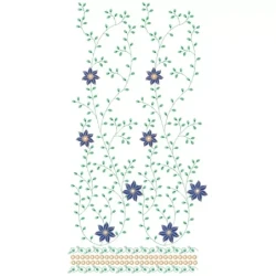Large Hoop Star Floral Embroidery Machine Design