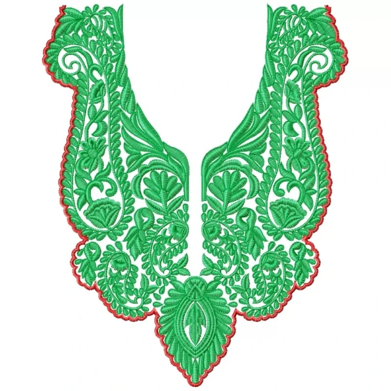 Large Neckline Embroidery Design Freebie