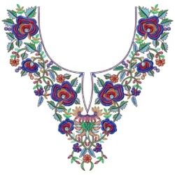 Large Neckline Embroidery Design