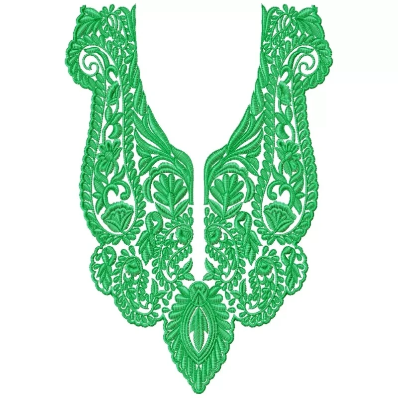 Large Neckline Machine Embroidery Design