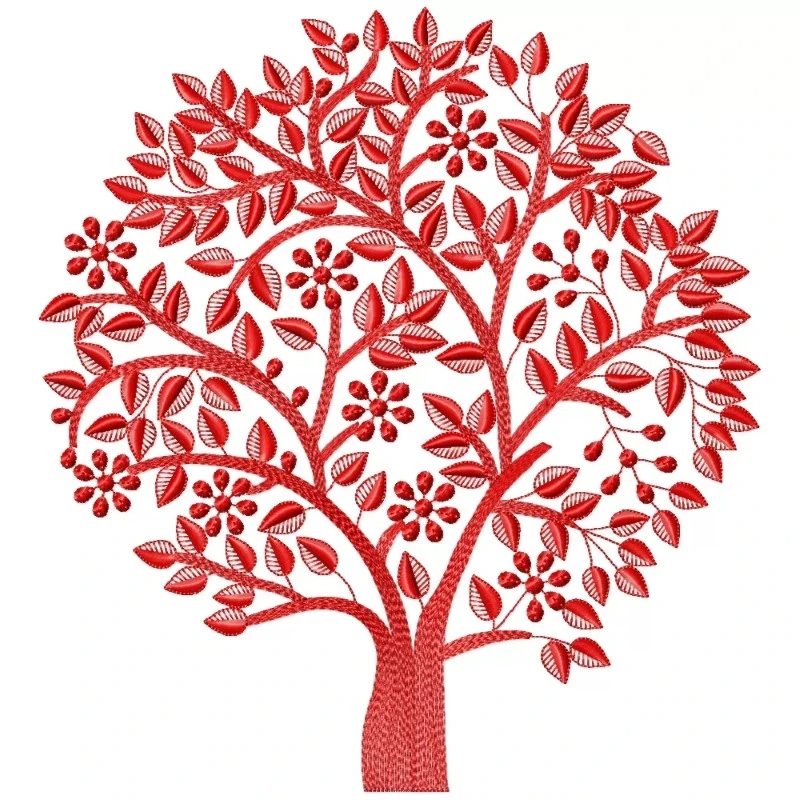 Large Tree Embroidery Design