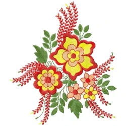 Latest Pattern Floral Embroidery Design For Cushions