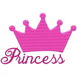 Princess Crown Embroidery Pattern Design