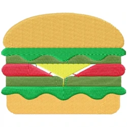 Sandwich Food Embroidery Design